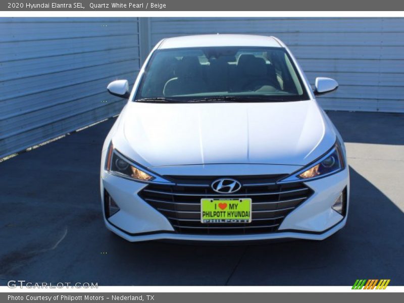 Quartz White Pearl / Beige 2020 Hyundai Elantra SEL