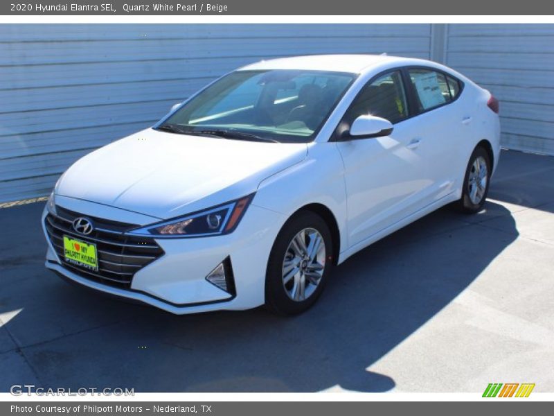 Quartz White Pearl / Beige 2020 Hyundai Elantra SEL