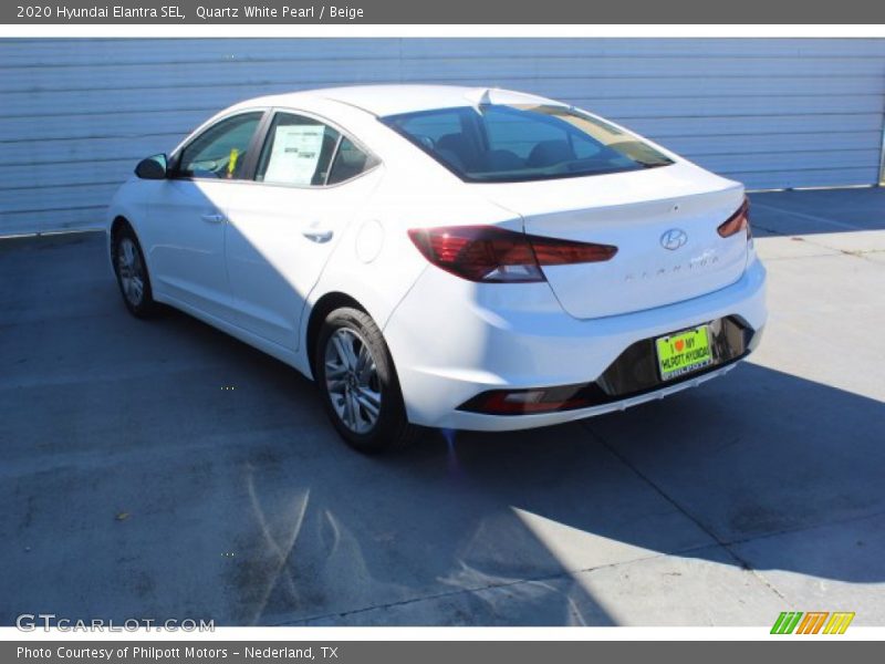 Quartz White Pearl / Beige 2020 Hyundai Elantra SEL