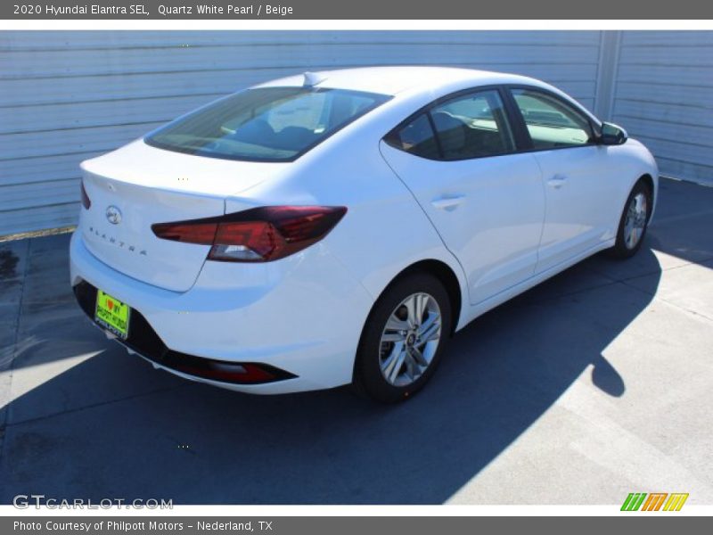 Quartz White Pearl / Beige 2020 Hyundai Elantra SEL
