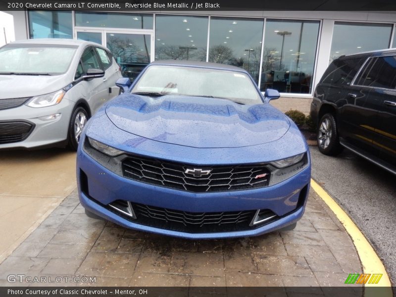 Riverside Blue Metallic / Jet Black 2020 Chevrolet Camaro LT Convertible