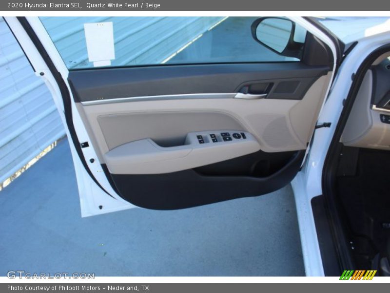 Quartz White Pearl / Beige 2020 Hyundai Elantra SEL