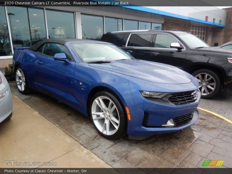 Riverside Blue Metallic / Jet Black 2020 Chevrolet Camaro LT Convertible