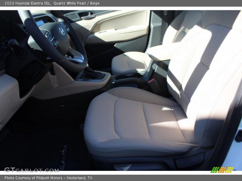 Quartz White Pearl / Beige 2020 Hyundai Elantra SEL