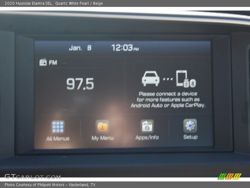Quartz White Pearl / Beige 2020 Hyundai Elantra SEL