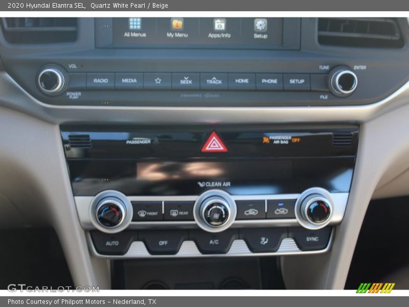 Quartz White Pearl / Beige 2020 Hyundai Elantra SEL