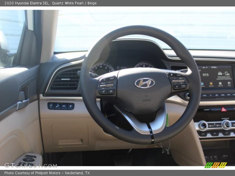 Quartz White Pearl / Beige 2020 Hyundai Elantra SEL