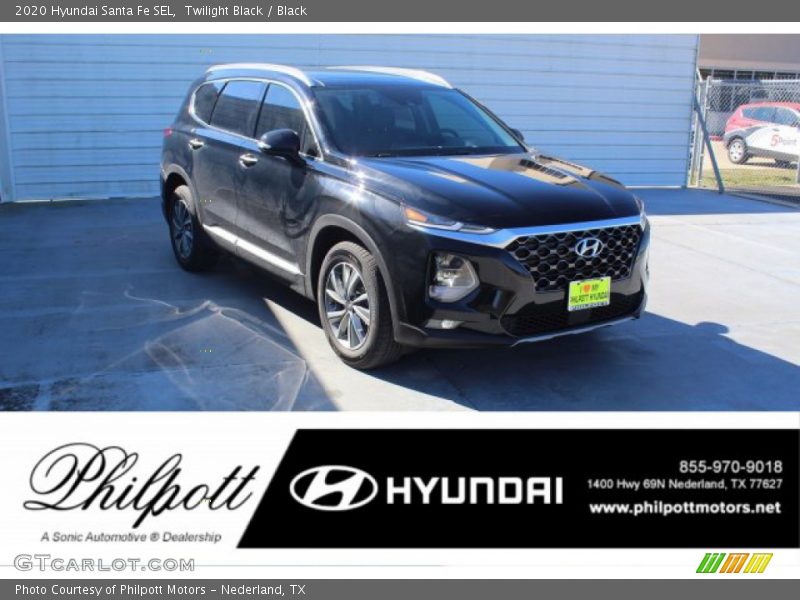 Twilight Black / Black 2020 Hyundai Santa Fe SEL