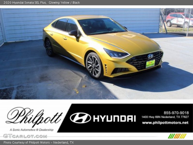 Glowing Yellow / Black 2020 Hyundai Sonata SEL Plus