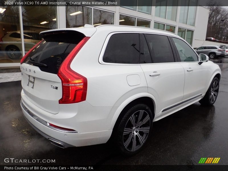 Crystal White Metallic / Blond 2020 Volvo XC90 T6 AWD Inscription