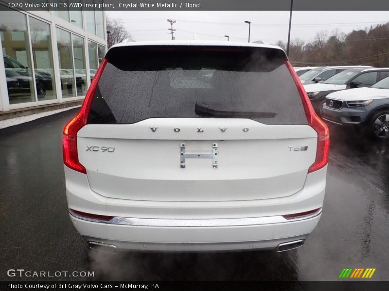 Crystal White Metallic / Blond 2020 Volvo XC90 T6 AWD Inscription
