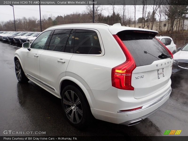 Crystal White Metallic / Blond 2020 Volvo XC90 T6 AWD Inscription