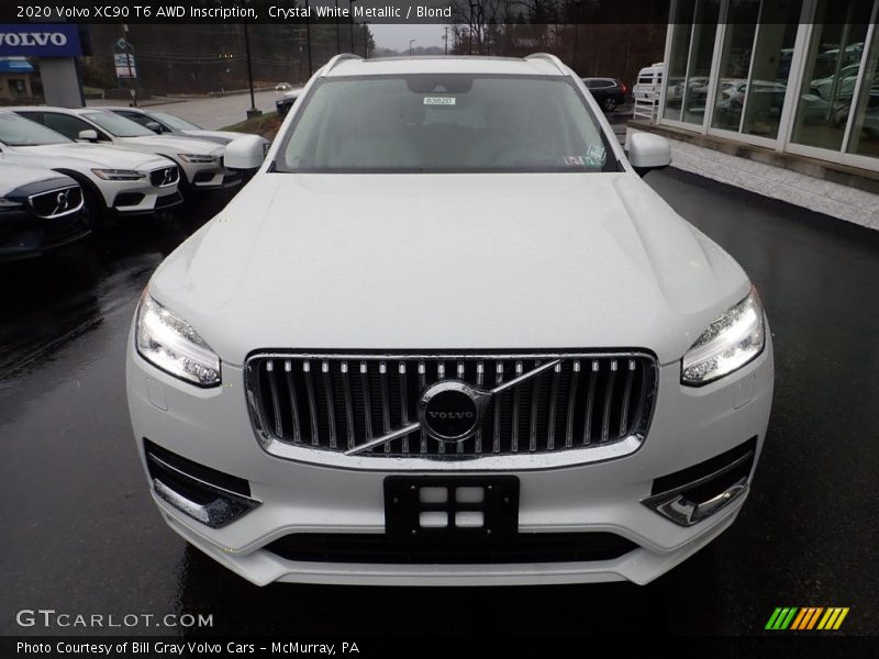Crystal White Metallic / Blond 2020 Volvo XC90 T6 AWD Inscription