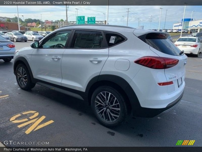 Cream White Pearl / Gray 2020 Hyundai Tucson SEL AWD