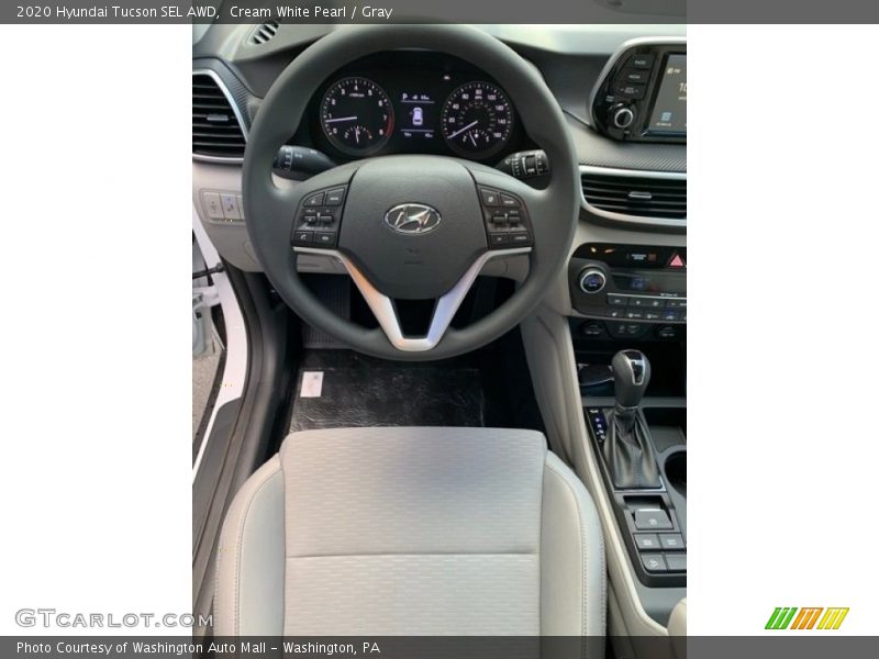 Cream White Pearl / Gray 2020 Hyundai Tucson SEL AWD