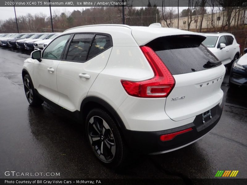 Ice White / Amber/Charcoal 2020 Volvo XC40 T5 Momentum AWD