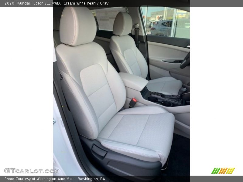 Cream White Pearl / Gray 2020 Hyundai Tucson SEL AWD