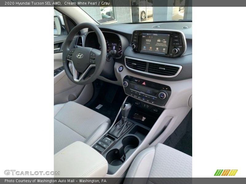 Cream White Pearl / Gray 2020 Hyundai Tucson SEL AWD