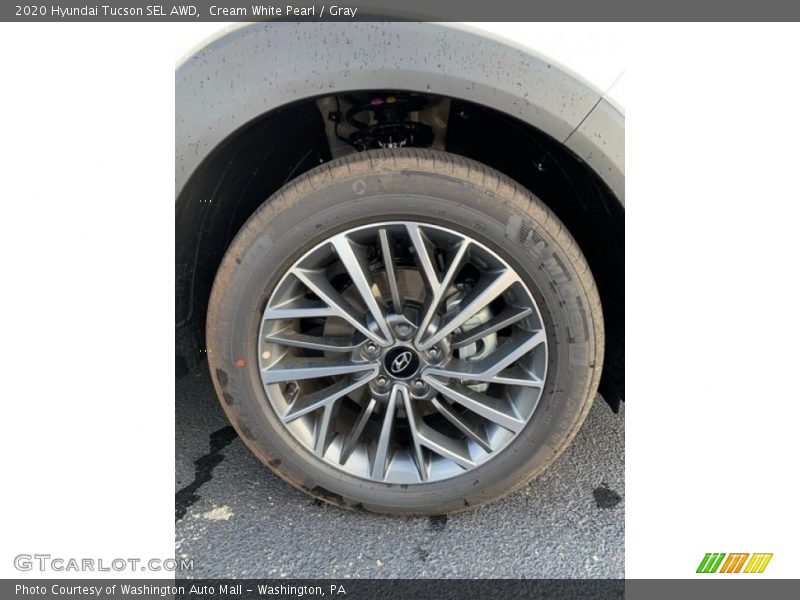 Cream White Pearl / Gray 2020 Hyundai Tucson SEL AWD