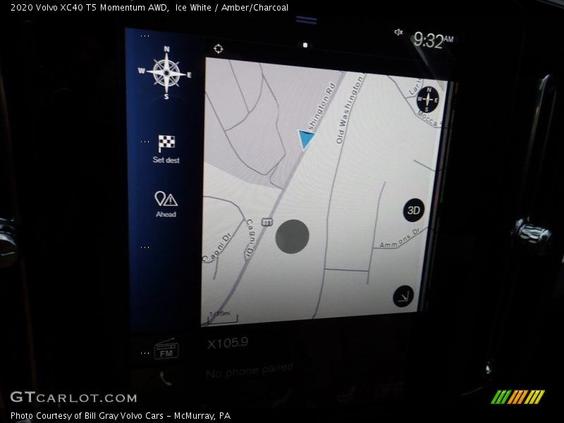 Ice White / Amber/Charcoal 2020 Volvo XC40 T5 Momentum AWD