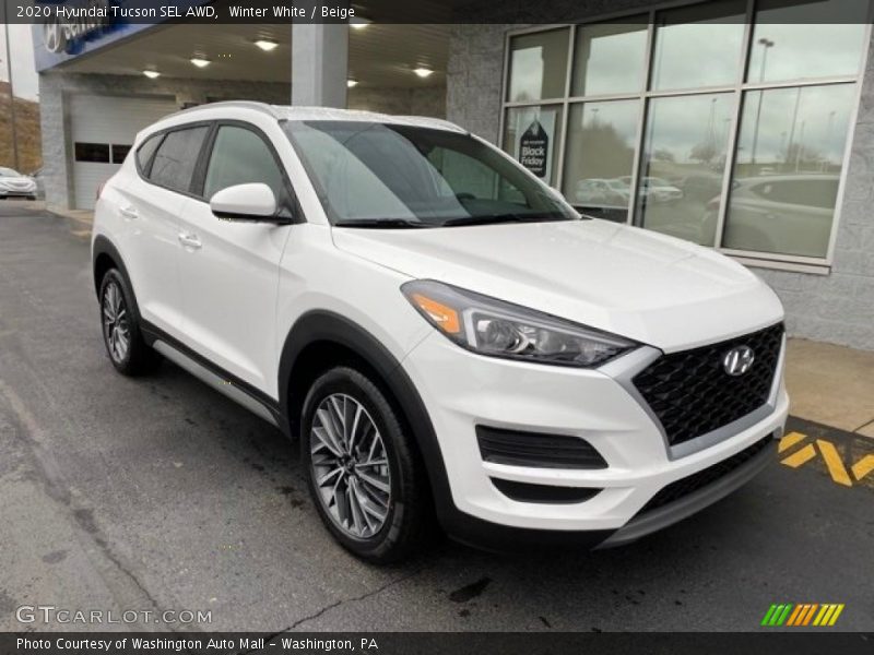Winter White / Beige 2020 Hyundai Tucson SEL AWD