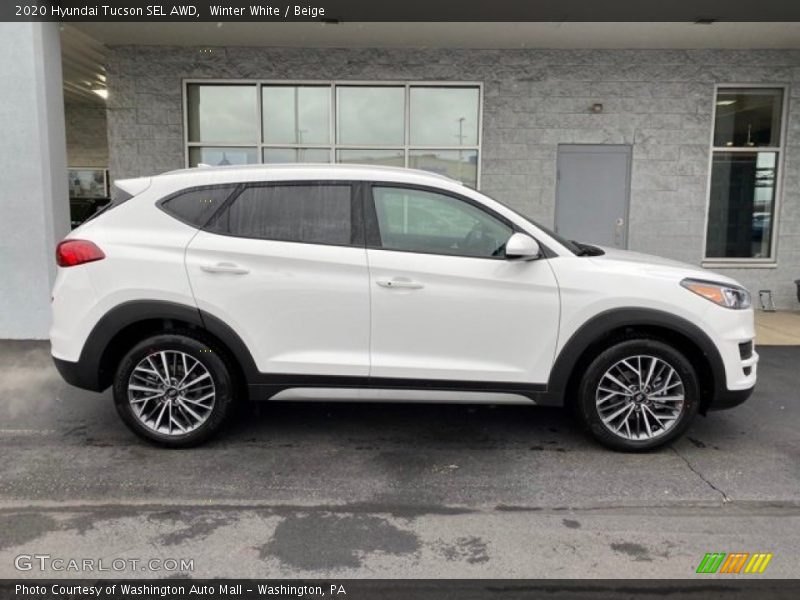 Winter White / Beige 2020 Hyundai Tucson SEL AWD