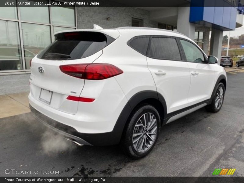 Winter White / Beige 2020 Hyundai Tucson SEL AWD