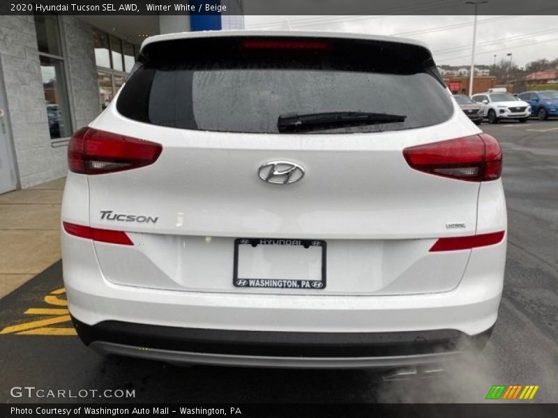 Winter White / Beige 2020 Hyundai Tucson SEL AWD
