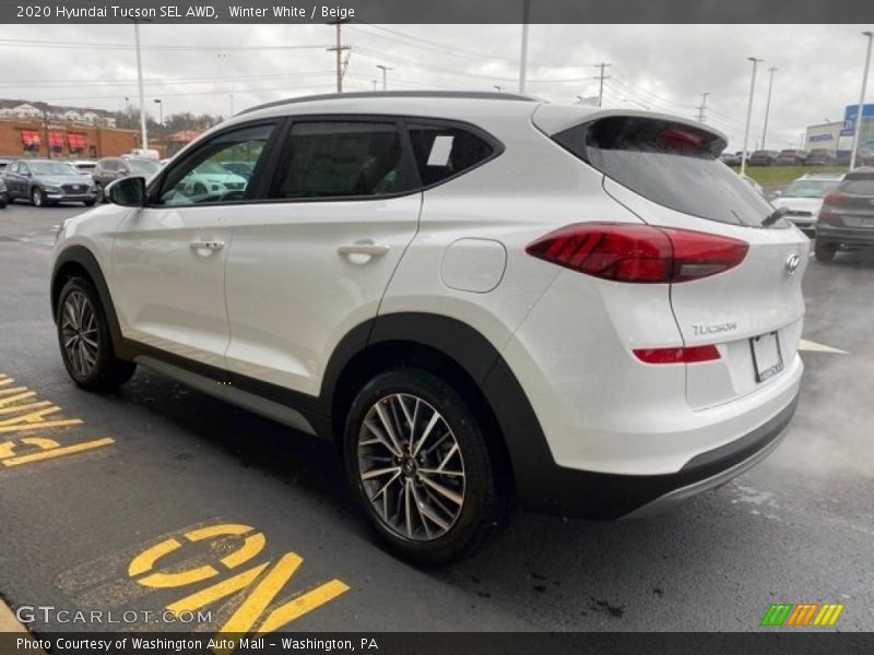 Winter White / Beige 2020 Hyundai Tucson SEL AWD