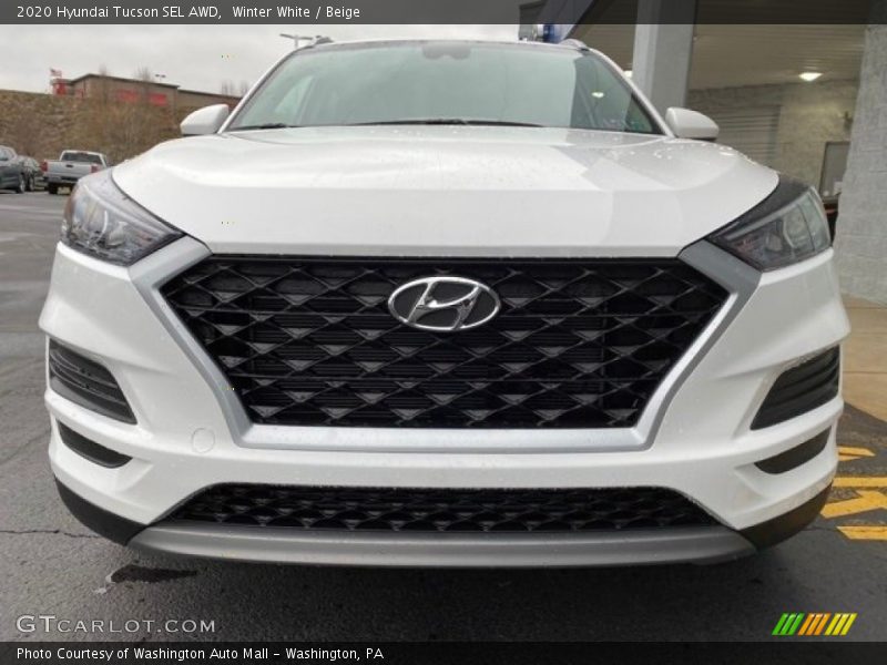 Winter White / Beige 2020 Hyundai Tucson SEL AWD