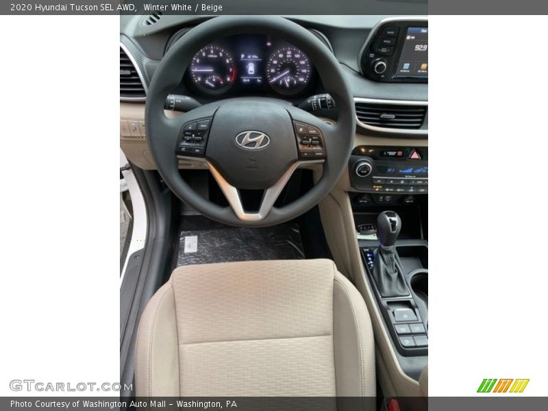 Winter White / Beige 2020 Hyundai Tucson SEL AWD