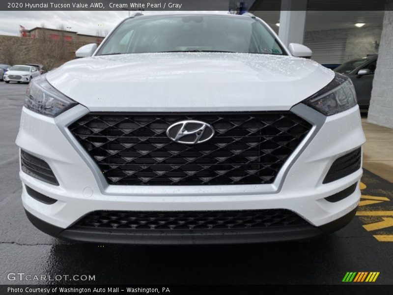 Cream White Pearl / Gray 2020 Hyundai Tucson Value AWD