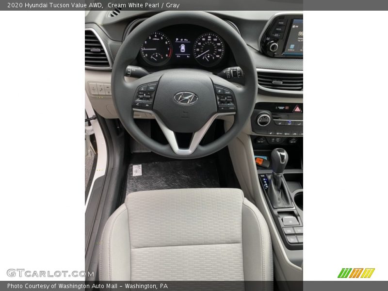 Cream White Pearl / Gray 2020 Hyundai Tucson Value AWD