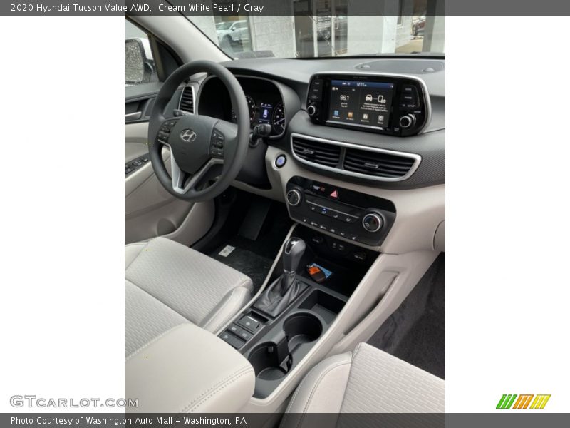 Cream White Pearl / Gray 2020 Hyundai Tucson Value AWD