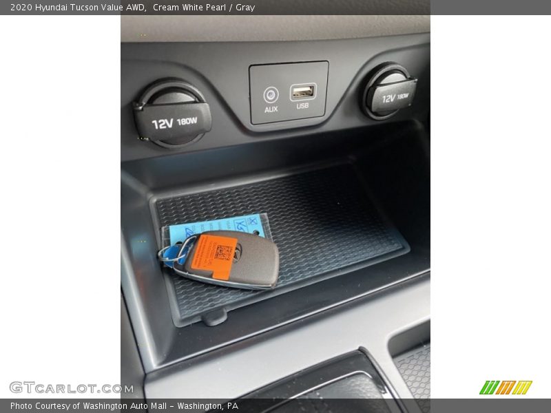 Cream White Pearl / Gray 2020 Hyundai Tucson Value AWD