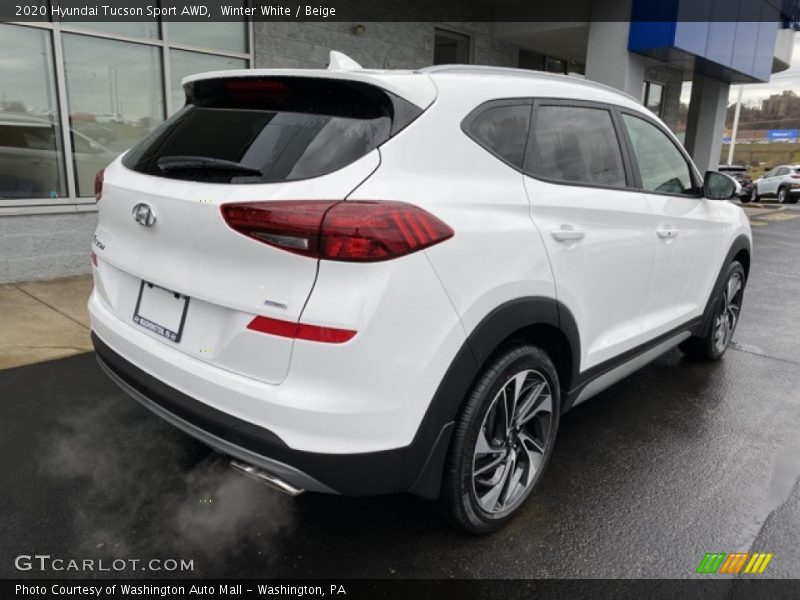 Winter White / Beige 2020 Hyundai Tucson Sport AWD
