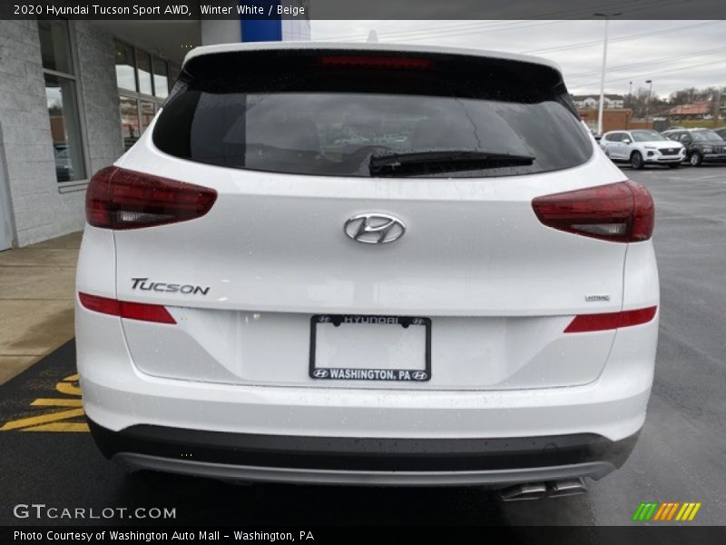 Winter White / Beige 2020 Hyundai Tucson Sport AWD