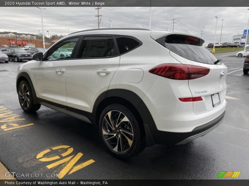 Winter White / Beige 2020 Hyundai Tucson Sport AWD