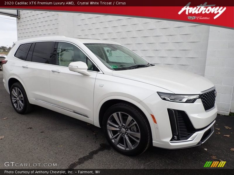 Crystal White Tricoat / Cirrus 2020 Cadillac XT6 Premium Luxury AWD