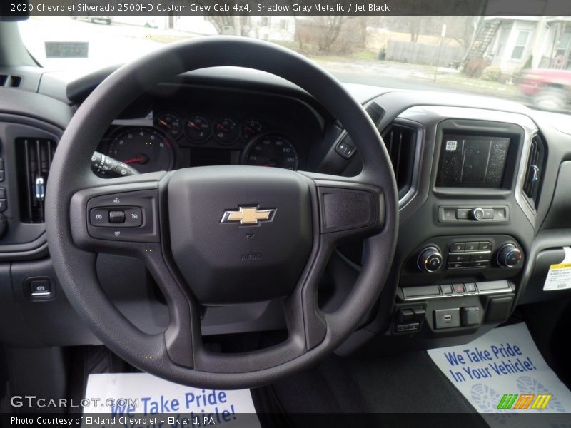 Shadow Gray Metallic / Jet Black 2020 Chevrolet Silverado 2500HD Custom Crew Cab 4x4