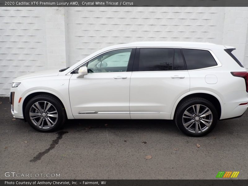Crystal White Tricoat / Cirrus 2020 Cadillac XT6 Premium Luxury AWD