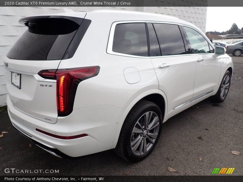 Crystal White Tricoat / Cirrus 2020 Cadillac XT6 Premium Luxury AWD
