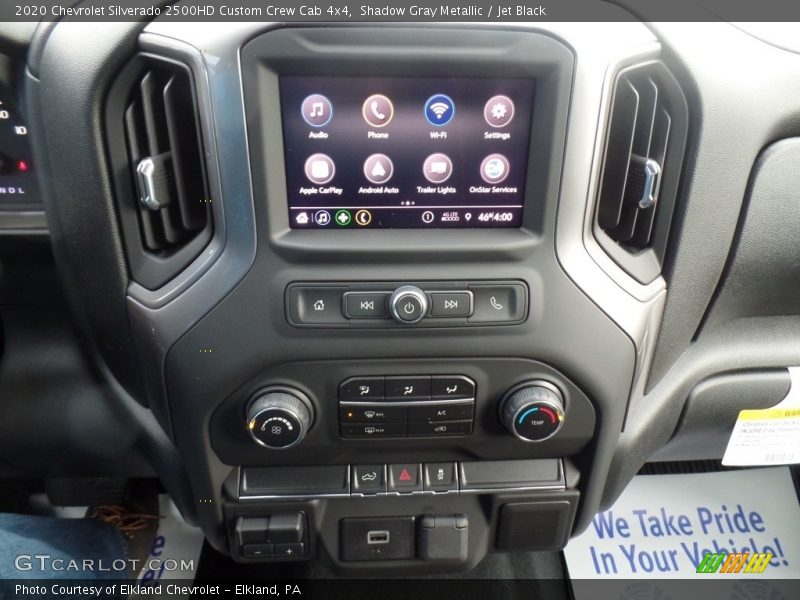 Shadow Gray Metallic / Jet Black 2020 Chevrolet Silverado 2500HD Custom Crew Cab 4x4