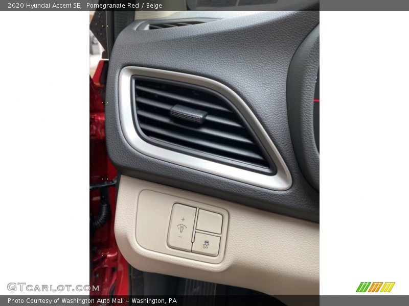 Pomegranate Red / Beige 2020 Hyundai Accent SE