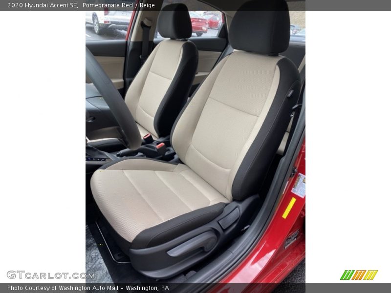 Pomegranate Red / Beige 2020 Hyundai Accent SE