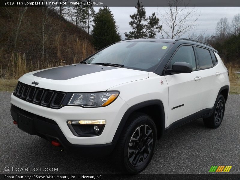 White / Black/Ruby 2019 Jeep Compass Trailhawk 4x4