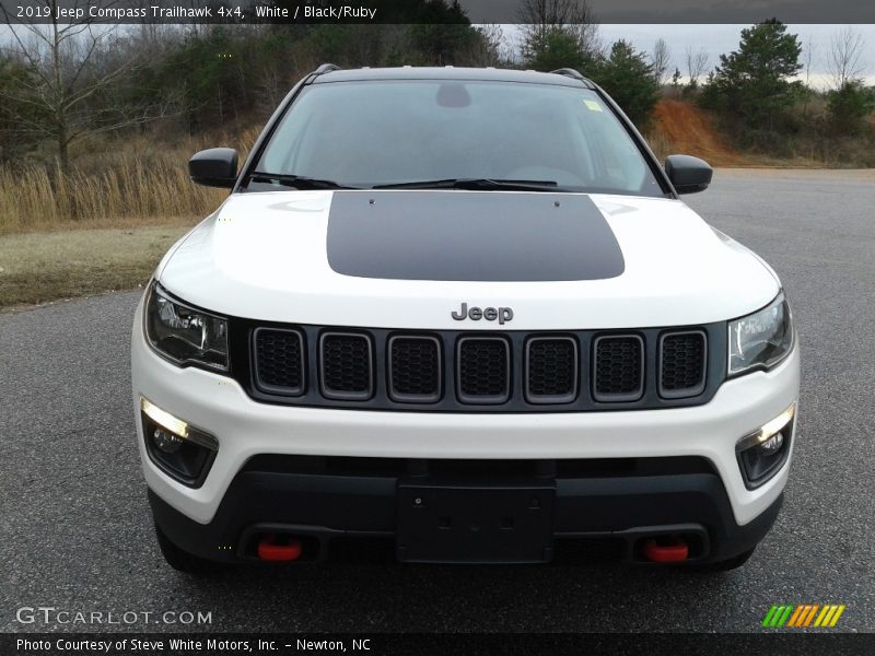 White / Black/Ruby 2019 Jeep Compass Trailhawk 4x4