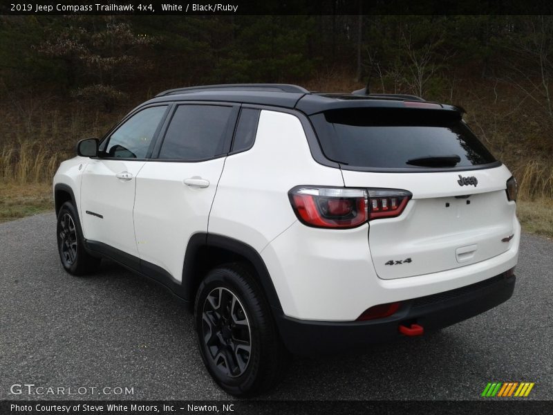 White / Black/Ruby 2019 Jeep Compass Trailhawk 4x4