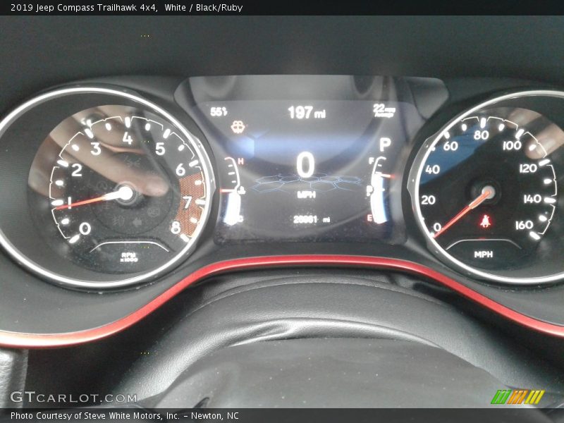 White / Black/Ruby 2019 Jeep Compass Trailhawk 4x4