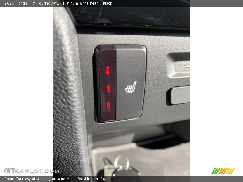 Platinum White Pearl / Black 2020 Honda Pilot Touring AWD
